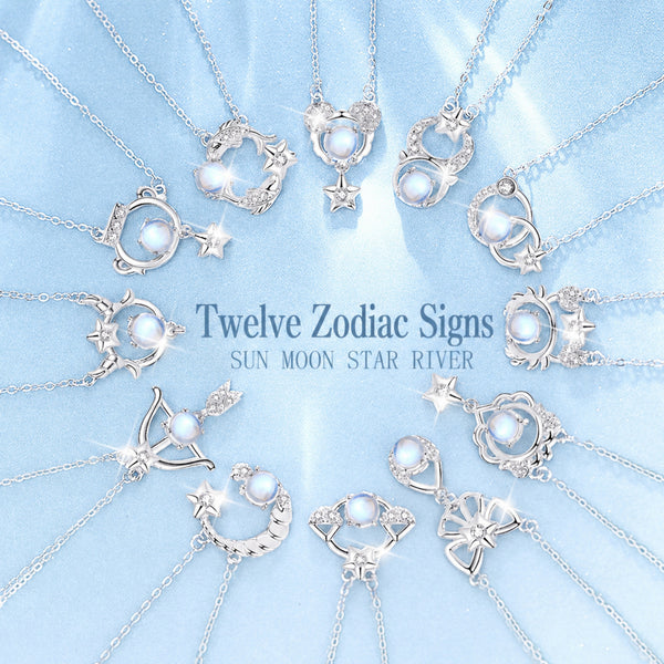  Celestial Zodiac Sterling Silver Necklace - friendship necklace gift from Bestie Keepsake