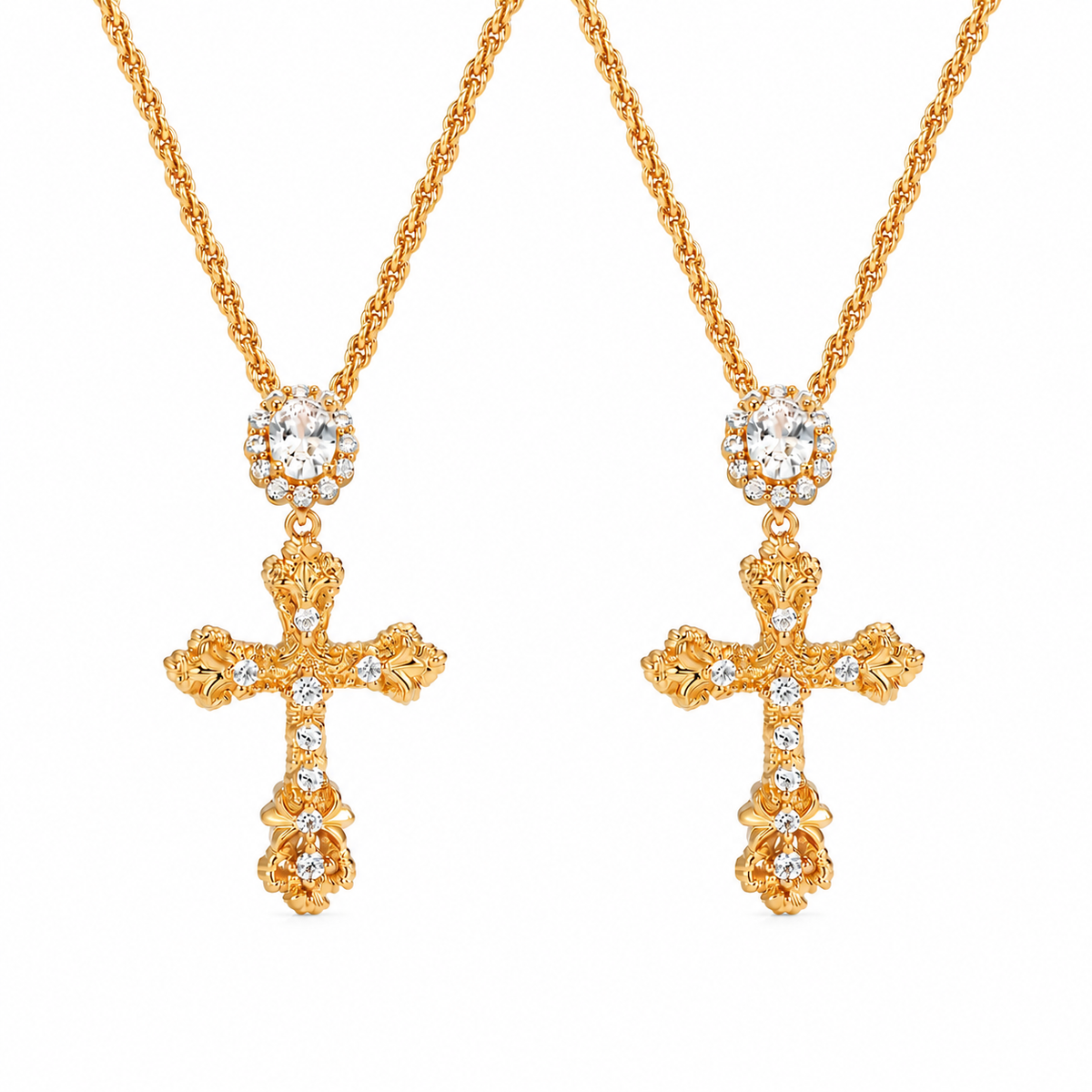  Ornate Vintage-Inspired Cross Pendant Necklace - friendship necklace gift from Bestie Keepsake