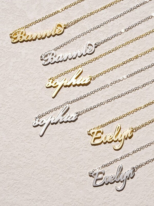  Custom Script Name Necklace in 925 Sterling Silver - friendship necklace gift from Bestie Keepsake