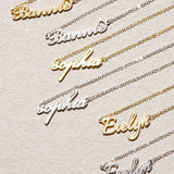  Custom Script Name Necklace in 925 Sterling Silver - friendship necklace gift from Bestie Keepsake