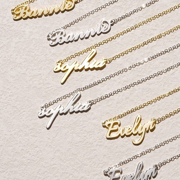  Custom Script Name Necklace in 925 Sterling Silver - friendship necklace gift from Bestie Keepsake