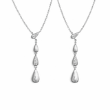  Dainty Water Drop Zirconia Necklace in Sterling Silver - friendship necklace gift from Bestie Keepsake