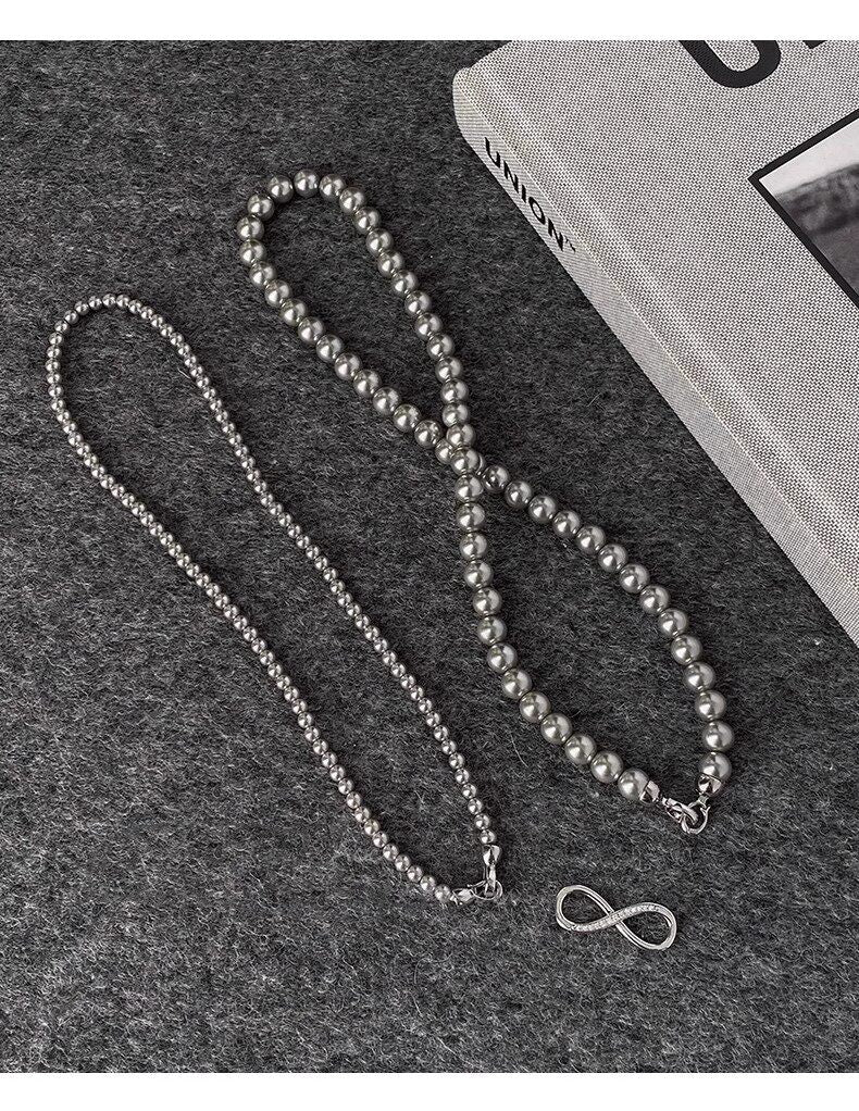  Infinity Clasp Mixed Pearl and Bead Necklace - friendship necklace gift from Bestie Keepsake