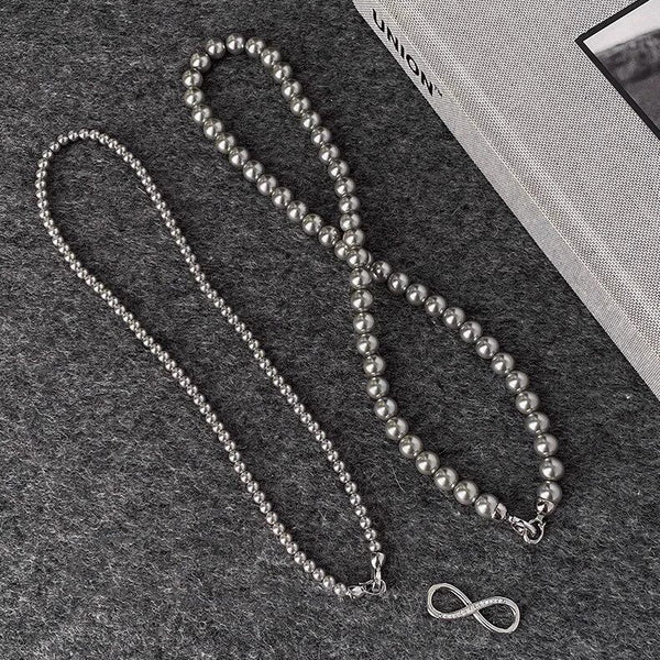  Infinity Clasp Mixed Pearl and Bead Necklace - friendship necklace gift from Bestie Keepsake