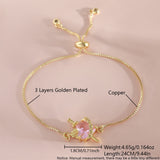  Ornate Pink Heart Slider Bracelet - friendship necklace gift from Bestie Keepsake