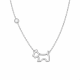  Hollow Puppy Pendant S925 Sterling Silver Necklace - friendship necklace gift from Bestie Keepsake
