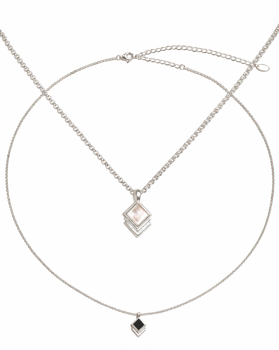  Vintage-Inspired Rhombus Pendant Necklace - friendship necklace gift from Bestie Keepsake
