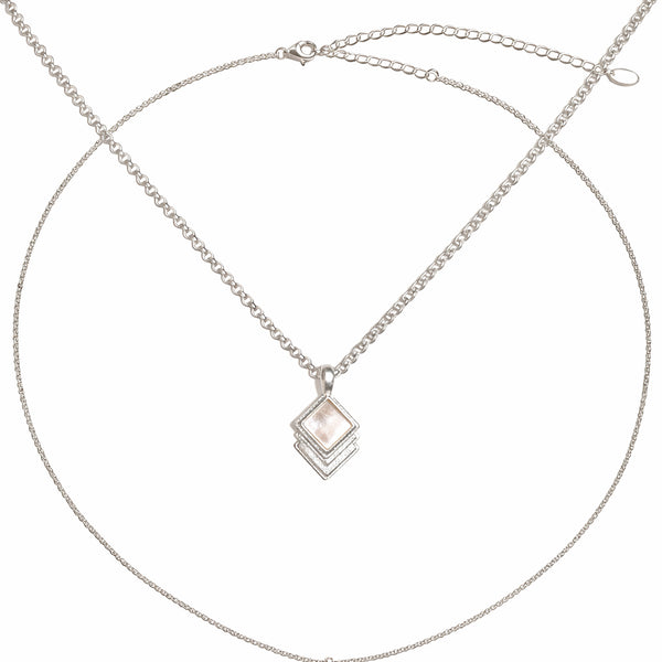  Vintage-Inspired Rhombus Pendant Necklace - friendship necklace gift from Bestie Keepsake