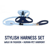  Officer Uniform Harness & Leash Set – Blue - friendship necklace gift from Bestie Keepsake