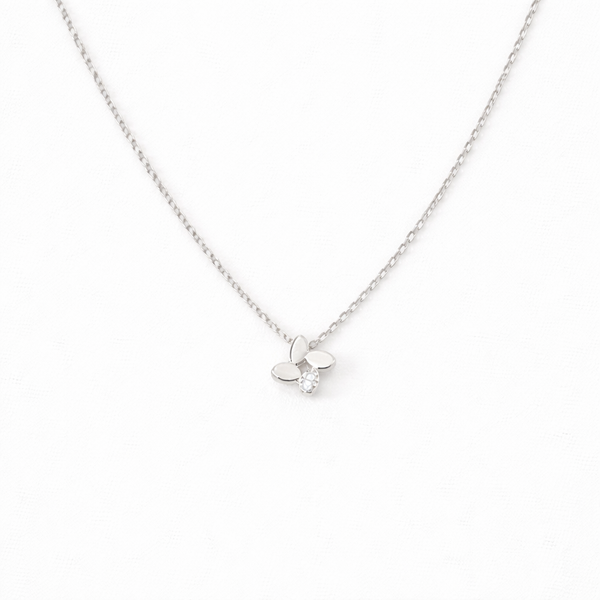  Pinwheel Clover Pendant Necklace S925 Sterling Silver - friendship necklace gift from Bestie Keepsake