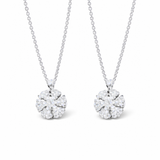  Spinning Snowflake Crystal Pendant Necklace - friendship necklace gift from Bestie Keepsake