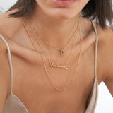  Cursive Script Name Necklace with Sparkling Accent in S925 Sterling Silver - friendship necklace gift from Bestie Keepsake