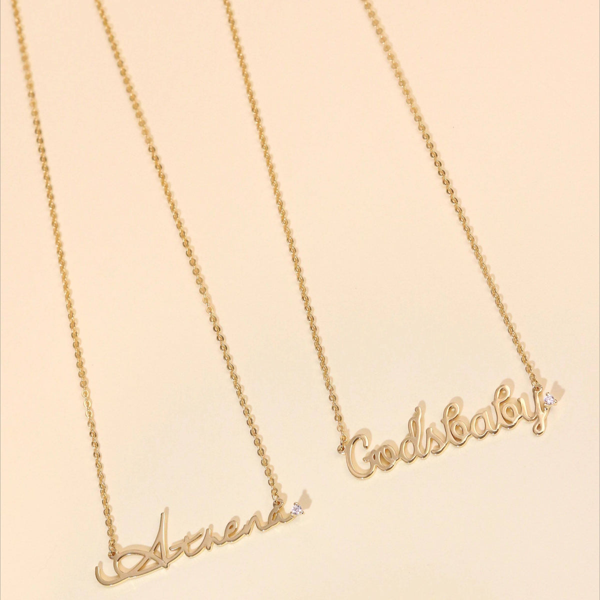  Cursive Script Name Necklace with Sparkling Accent in S925 Sterling Silver - friendship necklace gift from Bestie Keepsake