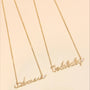  Cursive Script Name Necklace with Sparkling Accent in S925 Sterling Silver - friendship necklace gift from Bestie Keepsake