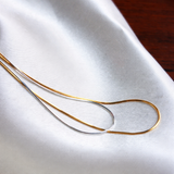  Dainty Snake Chain Necklace in 925 Sterling Silver - friendship necklace gift from Bestie Keepsake