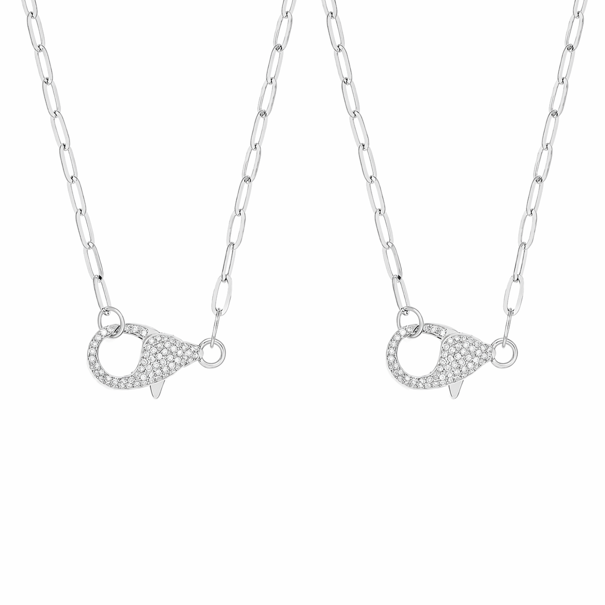  Ornate Lobster Clasp Pendant Bamboo Link Necklace in S925 Silver - friendship necklace gift from Bestie Keepsake
