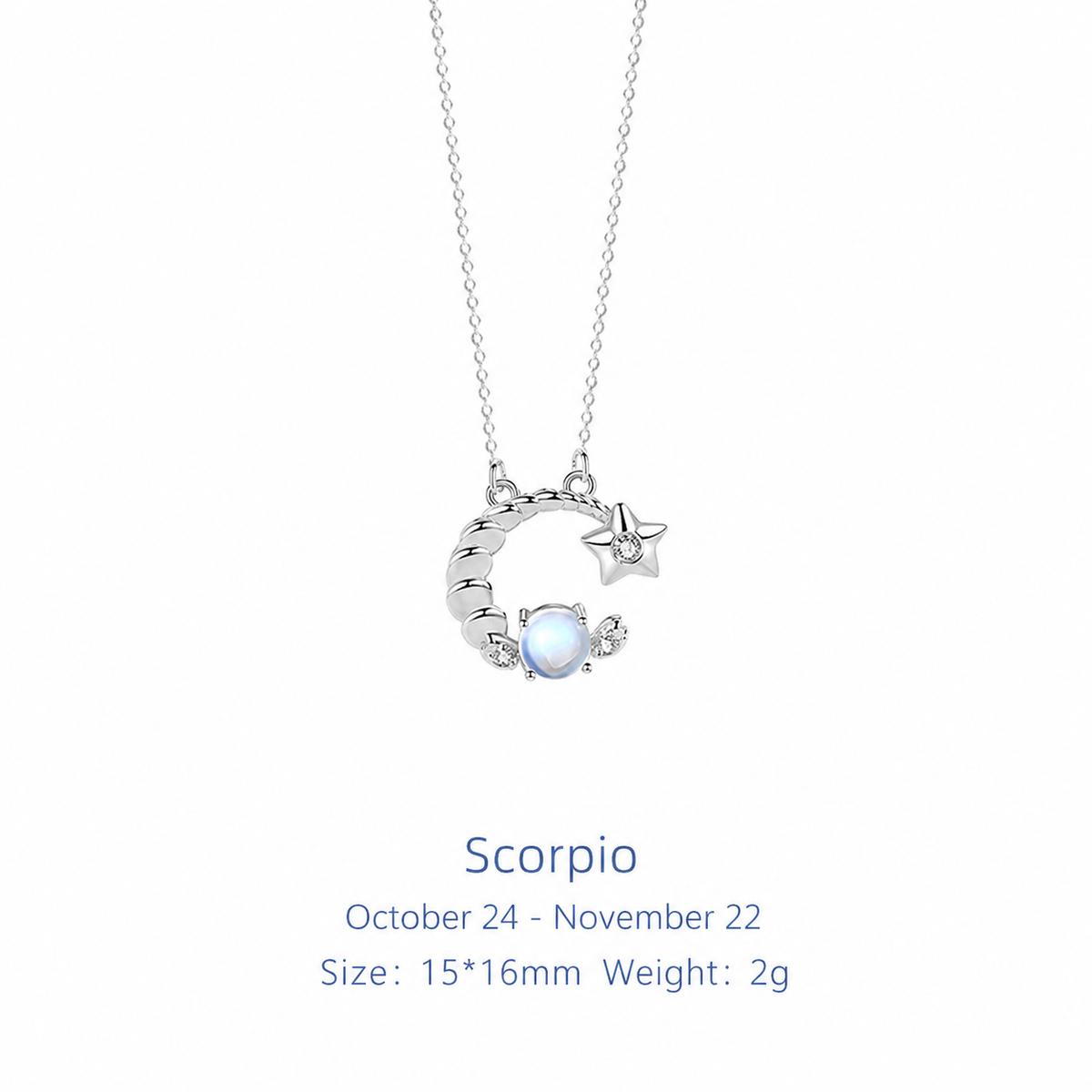  Celestial Zodiac Sterling Silver Necklace - friendship necklace gift from Bestie Keepsake