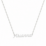  Script Name Pendant Necklace in Stainless Steel - friendship necklace gift from Bestie Keepsake