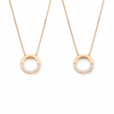  Pavé Open Circle Pendant Necklace in Alloy - friendship necklace gift from Bestie Keepsake