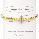  Initial Pavé Bubble Letter Beaded Bracelet - friendship necklace gift from Bestie Keepsake