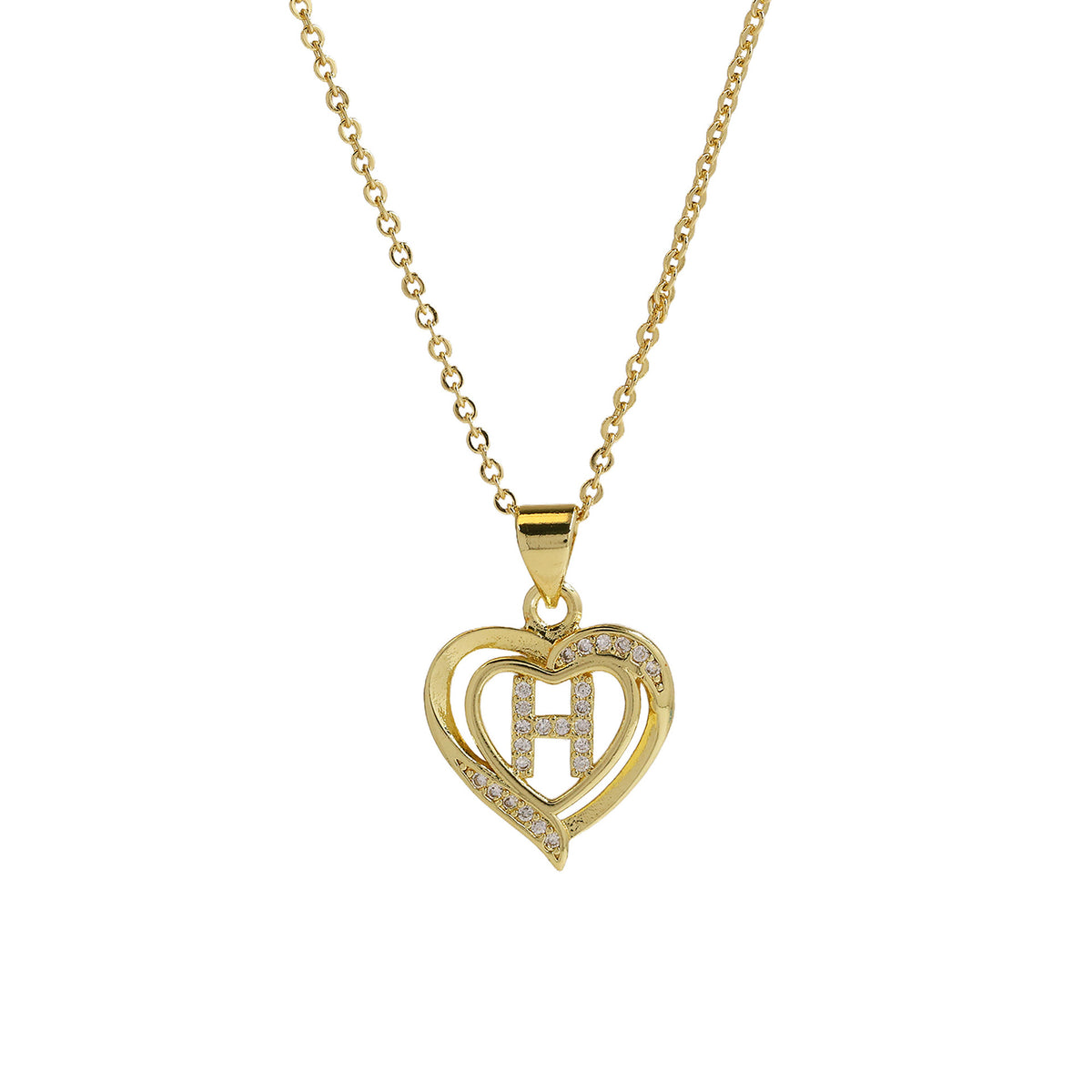  Intricate Heart Initial Pendant Necklace - friendship necklace gift from Bestie Keepsake