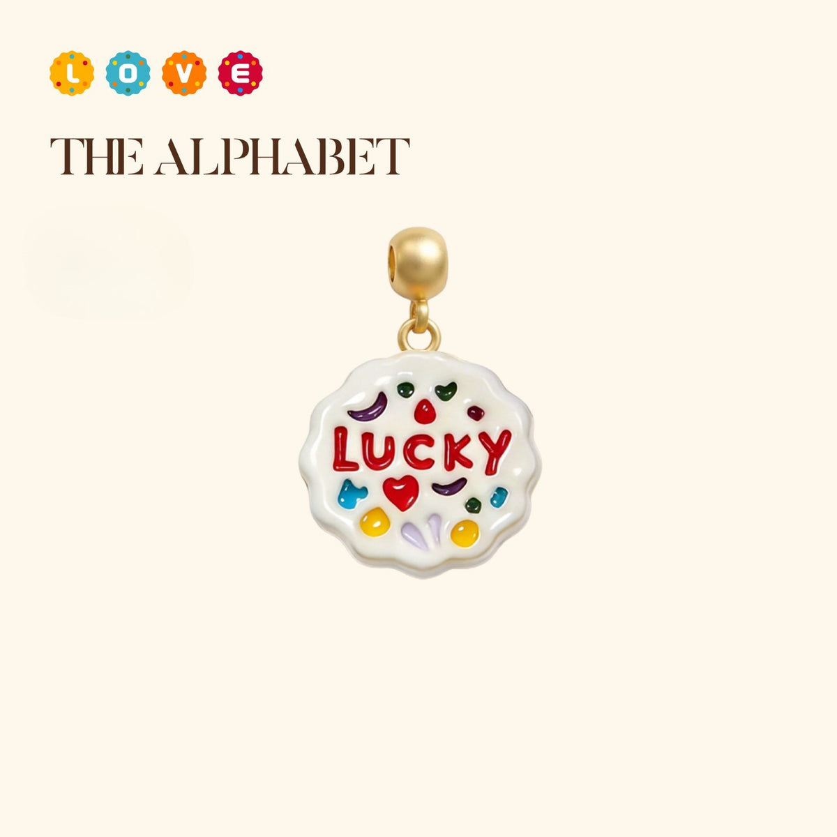  Colorful Enamel Initial Charm Necklace in Gold-Plated Brass - friendship necklace gift from Bestie Keepsake