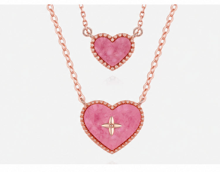  Textured Heart Pendant Necklace in Sterling Silver - friendship necklace gift from Bestie Keepsake