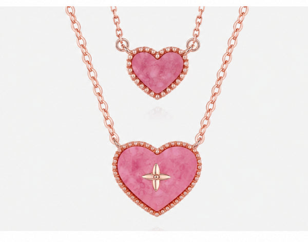  Textured Heart Pendant Necklace in Sterling Silver - friendship necklace gift from Bestie Keepsake