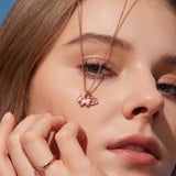  Playful Scottie Dog Charm Necklace in 18K Rose Gold over Sterling Silver - friendship necklace gift from Bestie Keepsake