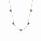  Enamel Heart Charm Necklace S925 Silver - friendship necklace gift from Bestie Keepsake