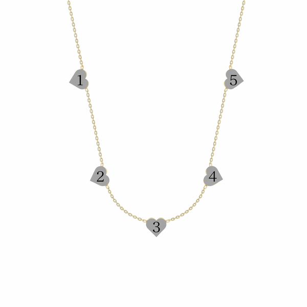  Enamel Heart Charm Necklace S925 Silver - friendship necklace gift from Bestie Keepsake