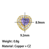  Pave Initial & Heart Birthstone Necklace in 18K Gold Finish - friendship necklace gift from Bestie Keepsake