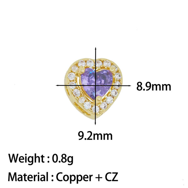  Pave Initial & Heart Birthstone Necklace in 18K Gold Finish - friendship necklace gift from Bestie Keepsake