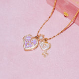  Ornate Heart Locket Pendant Necklace - friendship necklace gift from Bestie Keepsake
