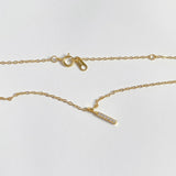  Pave Slender Bar Necklace in 925 Sterling Silver - friendship necklace gift from Bestie Keepsake