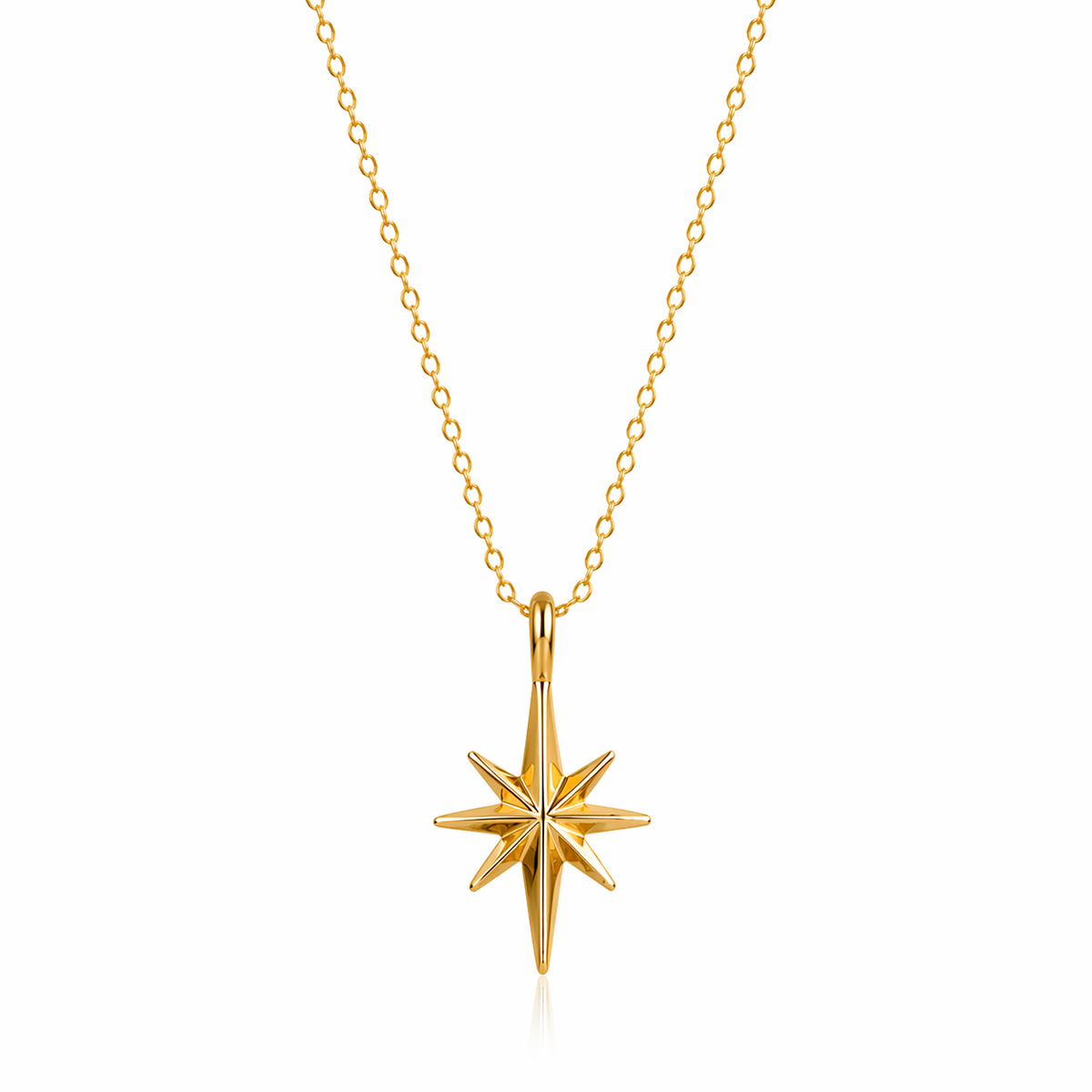  North Star Pendant Necklace 925 Sterling Silver - friendship necklace gift from Bestie Keepsake