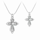  Ornate Lace Cross Pendant Necklace - friendship necklace gift from Bestie Keepsake