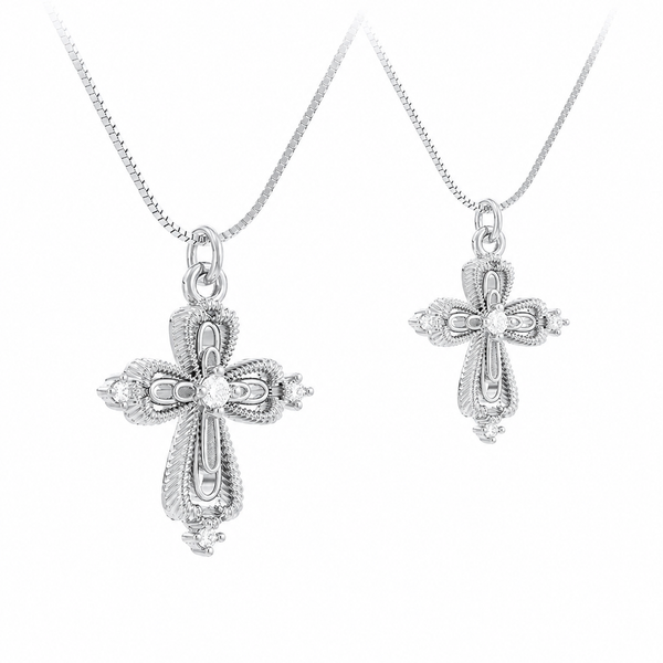  Ornate Lace Cross Pendant Necklace - friendship necklace gift from Bestie Keepsake
