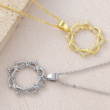  Micro-Pave Thorn Circle Necklace - friendship necklace gift from Bestie Keepsake