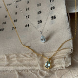  Teardrop Sky Blue Topaz Necklace S925 Sterling Silver - friendship necklace gift from Bestie Keepsake
