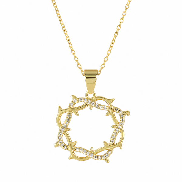  Micro-Pave Thorn Circle Necklace - friendship necklace gift from Bestie Keepsake