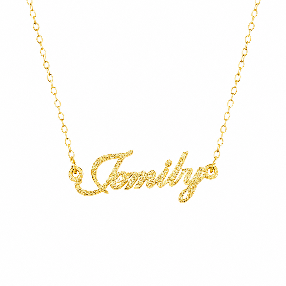  Frosted Script Name Necklace Stainless Steel - friendship necklace gift from Bestie Keepsake