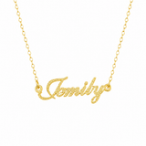 Frosted Script Name Necklace Stainless Steel - friendship necklace gift from Bestie Keepsake