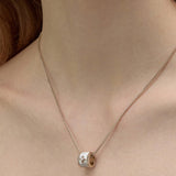  Iris Mother of Pearl Floral Barrel Necklace - friendship necklace gift from Bestie Keepsake