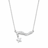  Entwined Star Pendant Zirconia Necklace - friendship necklace gift from Bestie Keepsake