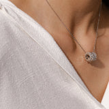  Ornate Cylinder Zirconia Pendant Necklace - friendship necklace gift from Bestie Keepsake