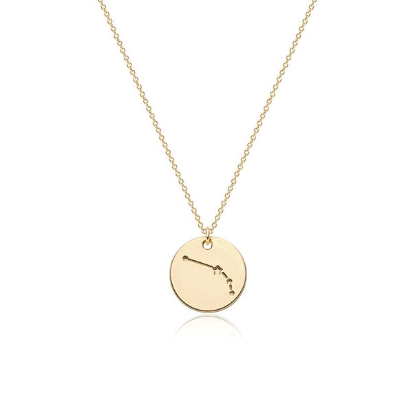  Constellation Coin Pendant Necklace in 14K Gold Plated - friendship necklace gift from Bestie Keepsake