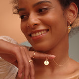  Constellation Coin Pendant Necklace in 14K Gold Plated - friendship necklace gift from Bestie Keepsake