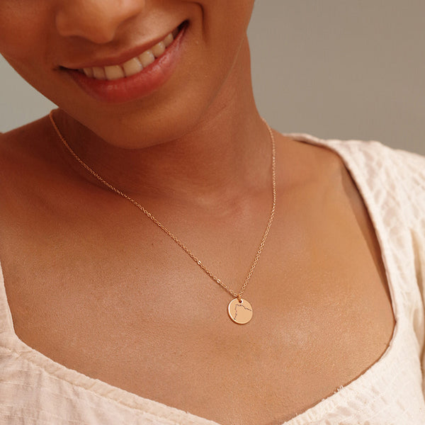  Constellation Coin Pendant Necklace in 14K Gold Plated - friendship necklace gift from Bestie Keepsake