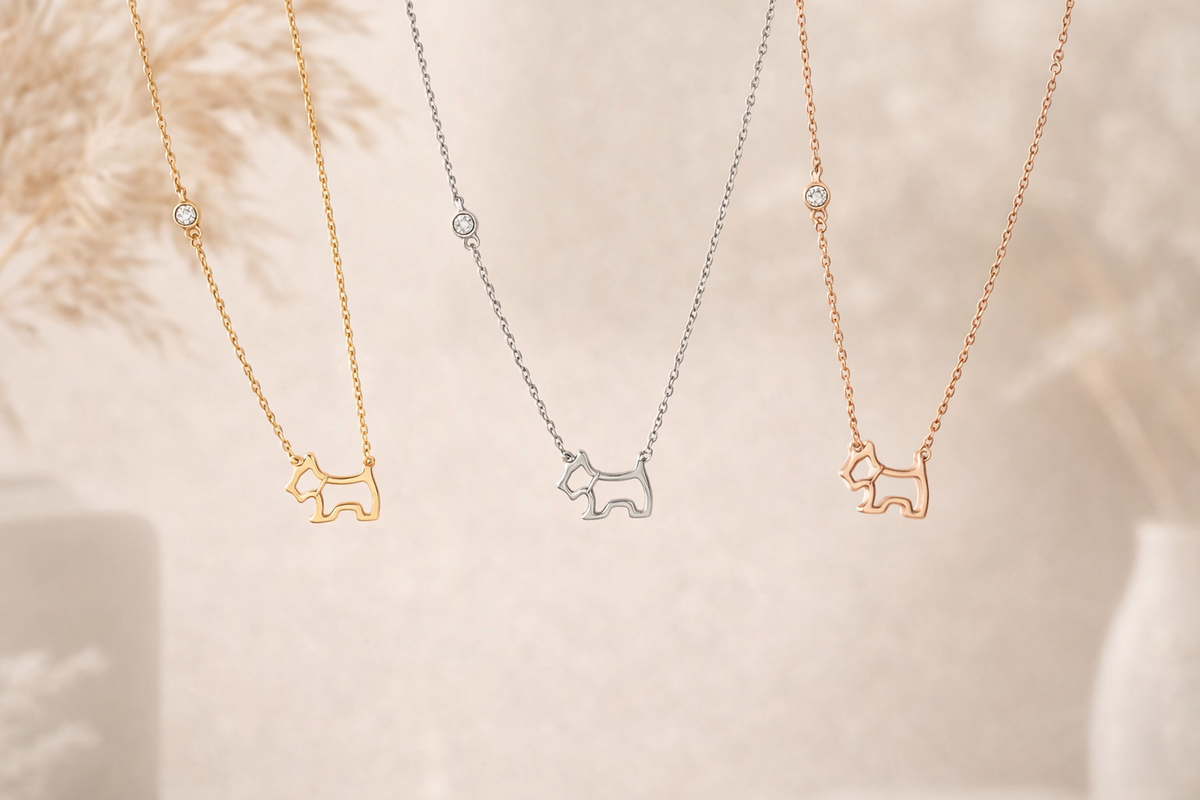  Hollow Puppy Pendant S925 Sterling Silver Necklace - friendship necklace gift from Bestie Keepsake
